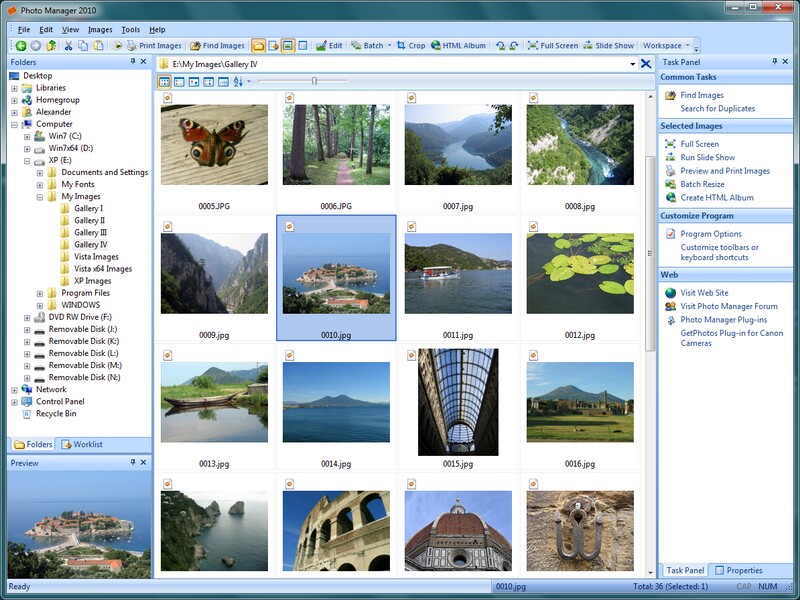 Click to view Photo Manager 2010 Standard 2.0 screenshot