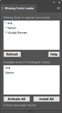 Missing Fonts Loader Plug-in for Adobe Illustrator